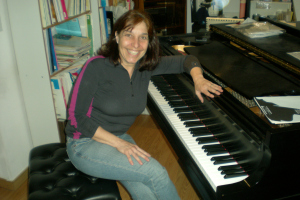 Mary Anne at the Steinway